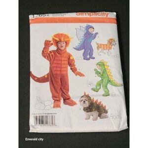 Vtg Simplicity Child & Pet Dinosaur Costume Craft Sewing Patterns 0C 3-8